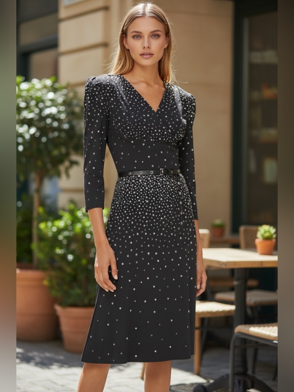 Michael Kors Collection New Black Embellished Dress Size 10 $3,890.00